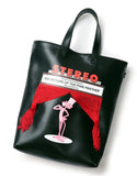 ステレオバイナルズ(Stereo Vinyls)[FW19 Pink Panther] Faux Leather Bag(Black)