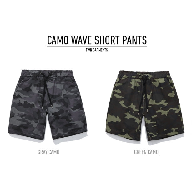 ティーダブリューエヌ(TWN) CAMO WAVE SHORT PANTS (2color) STSP3192