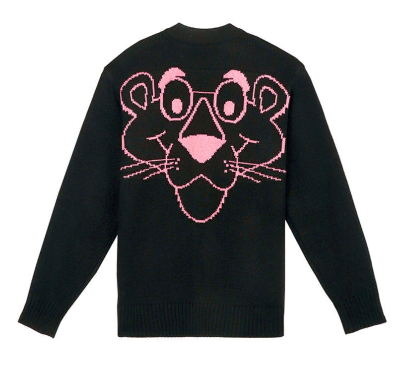 ステレオバイナルズ(Stereo Vinyls)[FW19 Pink Panther] Knit Cardigan(Black)