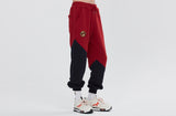 ロマンティッククラウン(ROMANTIC CROWN) COLOR BLOCK LOGO SWEAT PANTS_BURGUNDY