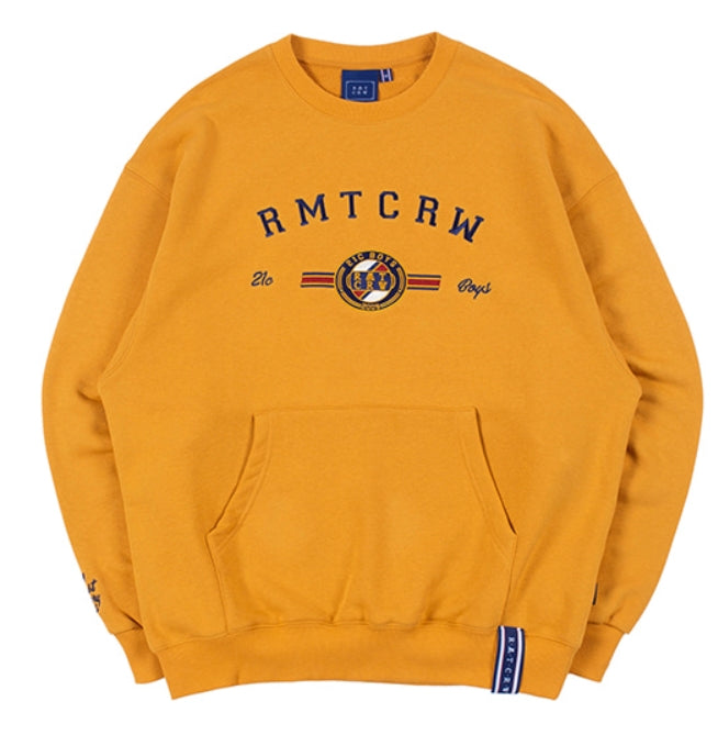 ロマンティッククラウン(ROMANTIC CROWN)  RMTCRW LOGO POCKET SWEATSHIRT_YELLOW