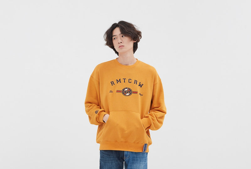 ロマンティッククラウン(ROMANTIC CROWN)  RMTCRW LOGO POCKET SWEATSHIRT_YELLOW