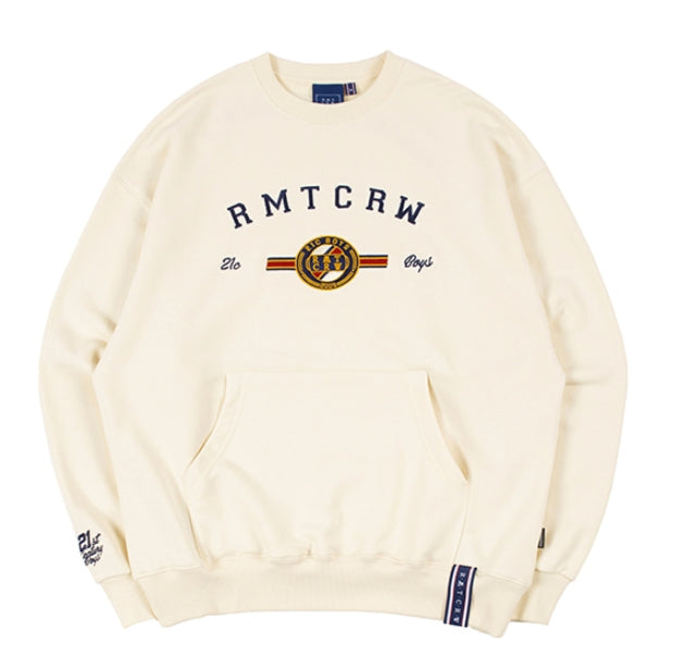 ロマンティッククラウン(ROMANTIC CROWN) RMTCRW LOGO POCKET SWEATSHIRT_OATMEAL