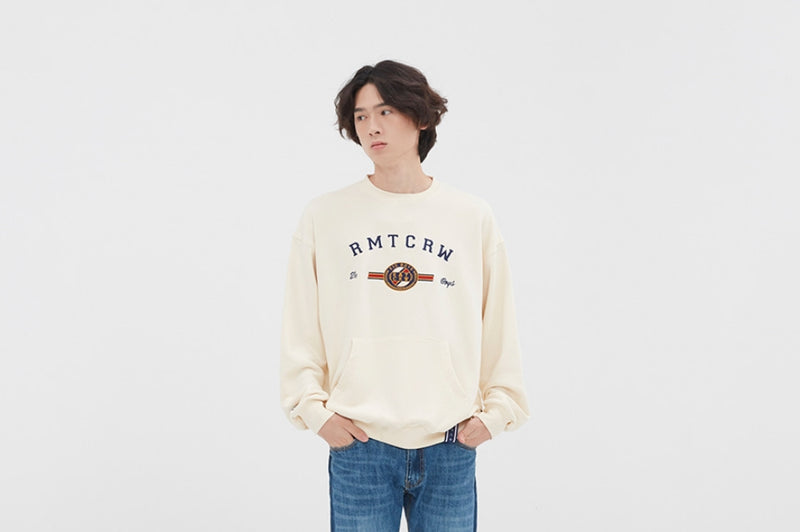 ロマンティッククラウン(ROMANTIC CROWN) RMTCRW LOGO POCKET SWEATSHIRT_OATMEAL