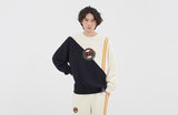 ロマンティッククラウン(ROMANTIC CROWN) COLOR BLOCK LOGO SWEATSHIRT_OATMEAL