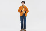 ロマンティッククラウン(ROMANTIC CROWN) BUTTON FLEECE JUMPER_YELLOW