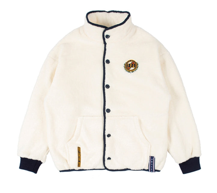 ロマンティッククラウン(ROMANTIC CROWN) BUTTON FLEECE JUMPER_OATMEAL