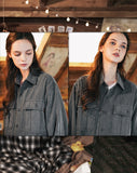 ダブルユーブイプロジェクト(WV PROJECT)WORKLOOK PIGMENT SHIRT CHARCOAL MJLS7317