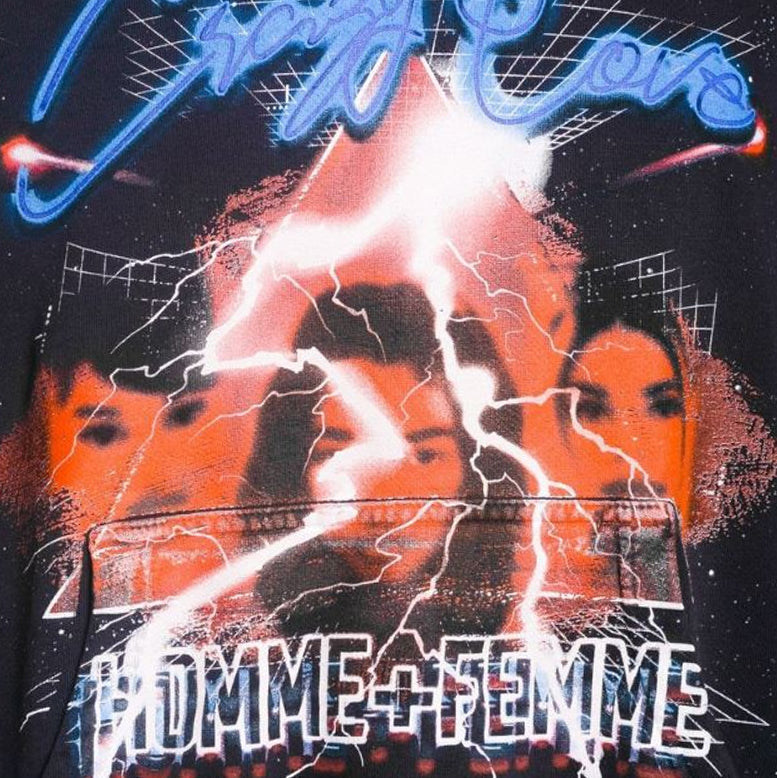 HOMME PLUS FAMME (オムファム)  CRAZY LOVE VINTAGE TOUR HOODIE BLACK
