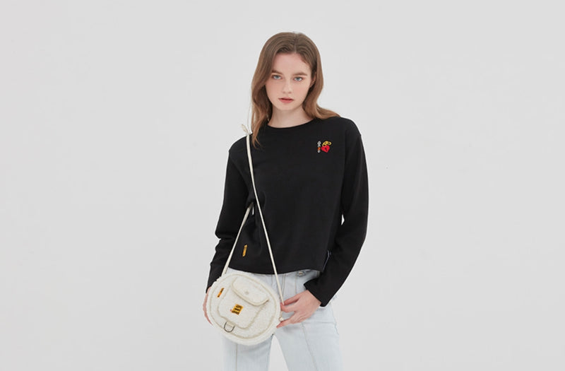 ロマンティッククラウン(ROMANTIC CROWN) GNAC FLEECE COIN BAG_OATMEAL