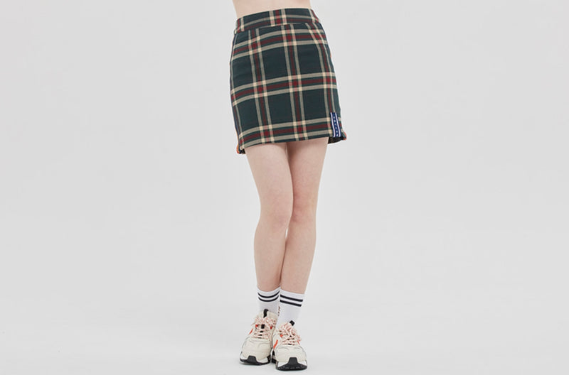 ロマンティッククラウン(ROMANTIC CROWN)OLD CHECK SKIRT_GREEN