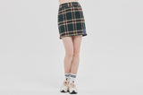 ロマンティッククラウン(ROMANTIC CROWN)OLD CHECK SKIRT_GREEN