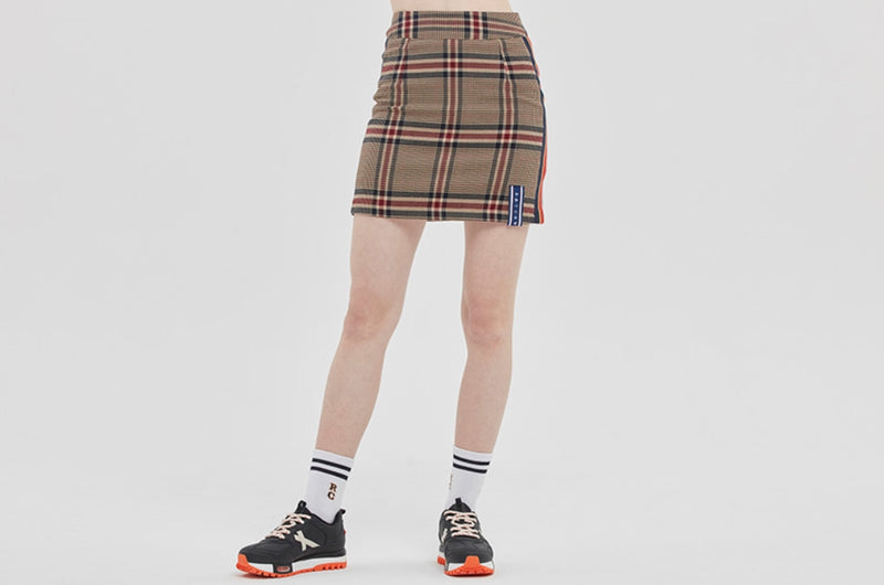 ロマンティッククラウン(ROMANTIC CROWN)OLD CHECK SKIRT_BEIGE