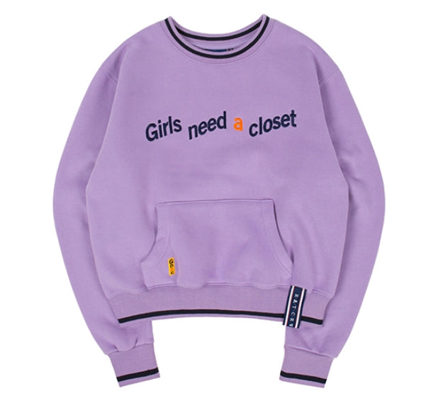 ロマンティッククラウン(ROMANTIC CROWN)  GNAC POCKET SWEATSHIRT_PURPLE