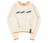 ロマンティッククラウン(ROMANTIC CROWN)  GNAC POCKET SWEATSHIRT_OATMEAL