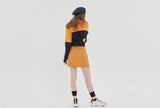 ロマンティッククラウン(ROMANTIC CROWN)GNAC COLOR BLOCK SWEATSHIRT_YELLOW