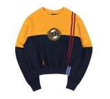 ロマンティッククラウン(ROMANTIC CROWN)GNAC COLOR BLOCK SWEATSHIRT_YELLOW