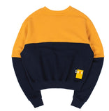 ロマンティッククラウン(ROMANTIC CROWN)GNAC COLOR BLOCK SWEATSHIRT_YELLOW