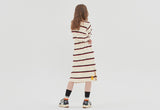 ロマンティッククラウン(ROMANTIC CROWN) GNAC STRIPE POCKET DRESS_OATMEAL