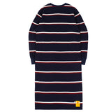 ロマンティッククラウン(ROMANTIC CROWN) GNAC STRIPE POCKET DRESS_NAVY