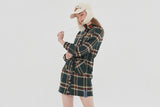 ロマンティッククラウン(ROMANTIC CROWN) OLD CHECK SHIRT DRESS_GREEN