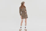 ロマンティッククラウン(ROMANTIC CROWN) OLD CHECK SHIRT DRESS_BEIGE