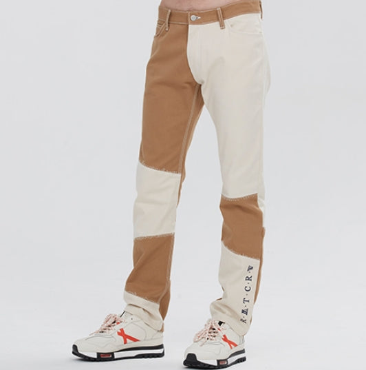 ロマンティッククラウン(ROMANTIC CROWN) CUT STITCH PANTS_BEIGE