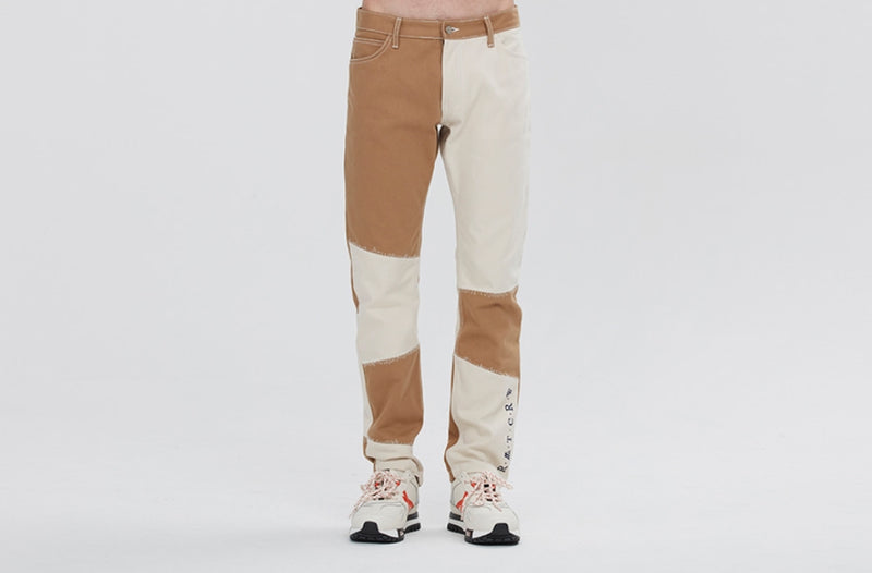 ロマンティッククラウン(ROMANTIC CROWN) CUT STITCH PANTS_BEIGE
