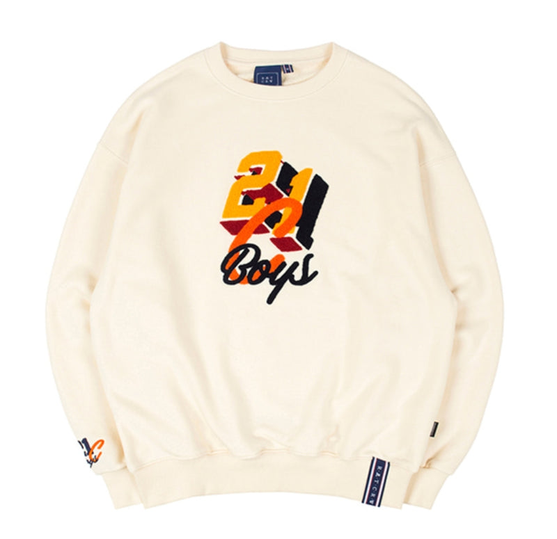 ロマンティッククラウン(ROMANTIC CROWN)  COLOR LOGO SWEATSHIRT_OATMEAL