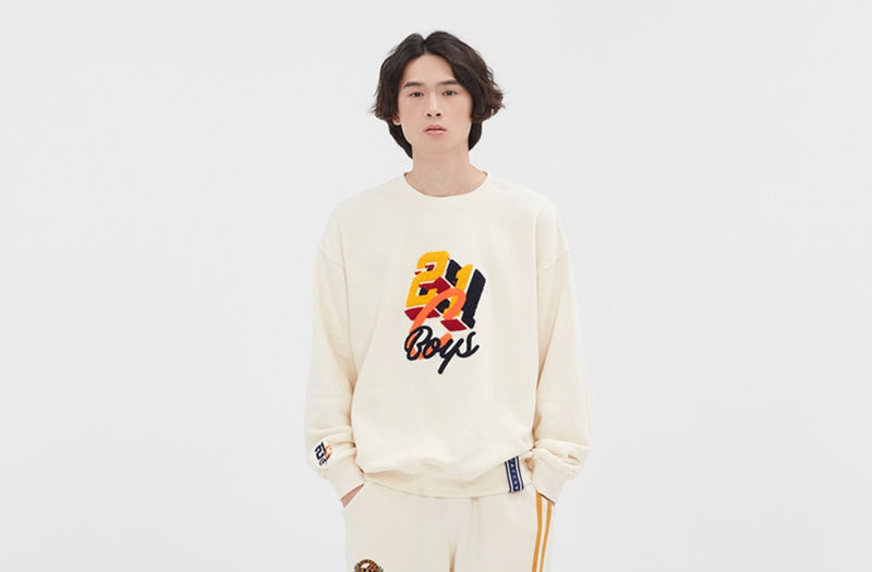 ロマンティッククラウン(ROMANTIC CROWN)  COLOR LOGO SWEATSHIRT_OATMEAL
