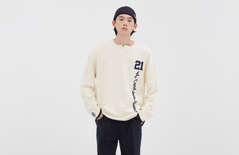 ロマンティッククラウン(ROMANTIC CROWN)21C BOYS HENLEY NECK_OATMEAL