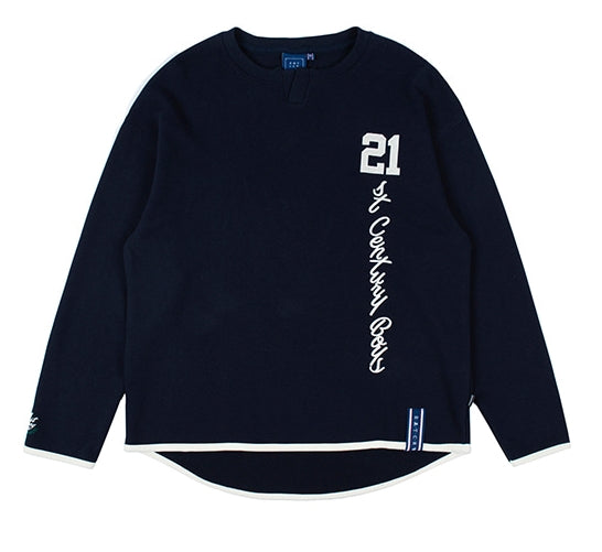ロマンティッククラウン(ROMANTIC CROWN)21C BOYS HENLEY NECK_NAVY