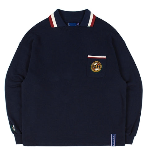 ロマンティッククラウン(ROMANTIC CROWN) 21C BOYS COLLAR CREWNECK_NAVY