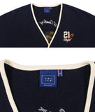 ロマンティッククラウン(ROMANTIC CROWN)  CLASSIC LOGO COTTON CARDIGAN_NAVY