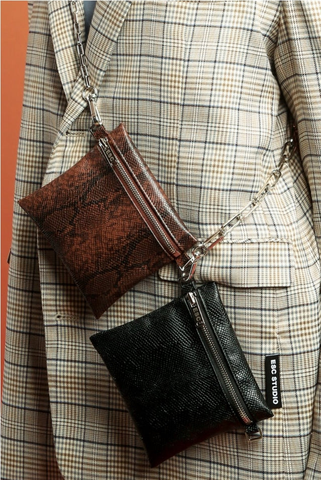 イーエスシースタジオ(ESC STUDIO) Leather cross mini bag (3 color)