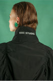 イーエスシースタジオ(ESC STUDIO) Shirring blouson (black)