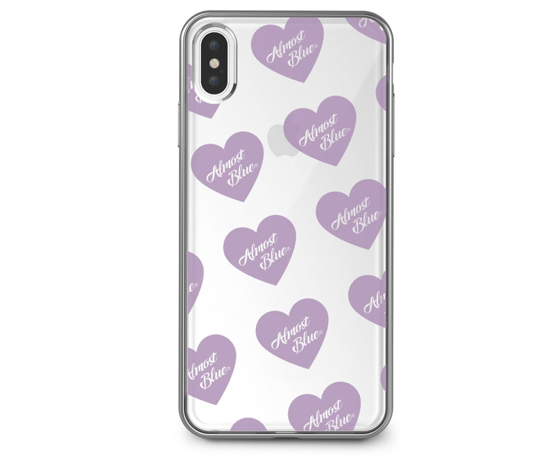 オルモストブルー(Almost Blue)ALMOST BLUE PURPLE HEART LOGO IPHONE CASE