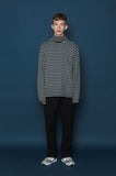 スローアシッド(SLOW ACID)  Stripe Turtleneck Long-T (BLACK)