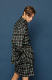 スローアシッド(SLOW ACID) Pocket Lettering Check Shirt (BLACK)