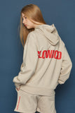 スローアシッド(SLOW ACID) Back Logo Hoodie (PALE BEIGE)