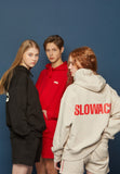 スローアシッド(SLOW ACID) Back Logo Hoodie (PALE BEIGE)