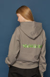 スローアシッド(SLOW ACID) Slowacid Embroidery Hoodie (DARK GREY)