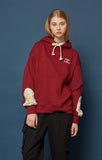 スローアシッド(SLOW ACID) Reverse Patch Hoodie (BURGUNDY)