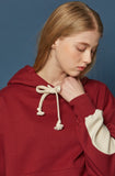 スローアシッド(SLOW ACID) Reverse Patch Hoodie (BURGUNDY)