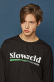 スローアシッド(SLOW ACID) Neon Logo Long-T (BLACK)