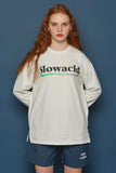 スローアシッド(SLOW ACID) Neon Logo Long-T (WHITE)