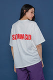 スローアシッド(SLOW ACID) Back Logo Short-T (WHITE)