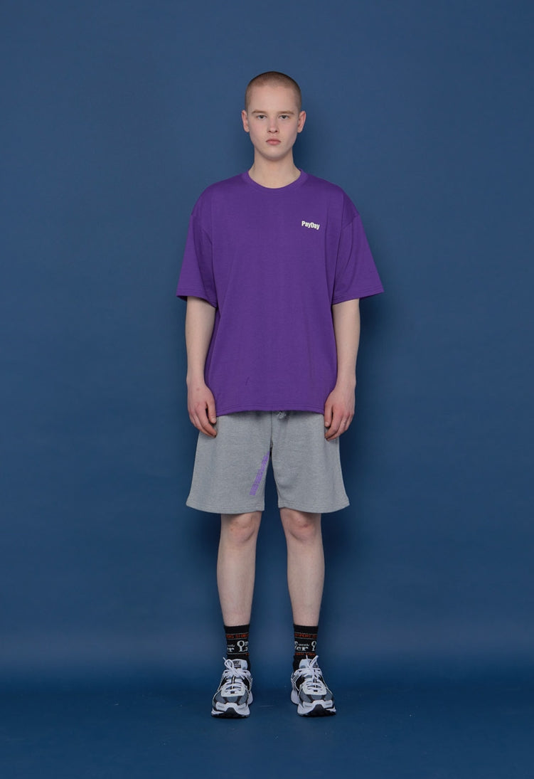 スローアシッド(SLOW ACID) Back Logo Short-T (VIOLET)