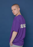 スローアシッド(SLOW ACID) Back Logo Short-T (VIOLET)