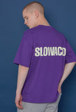 スローアシッド(SLOW ACID) Back Logo Short-T (VIOLET)